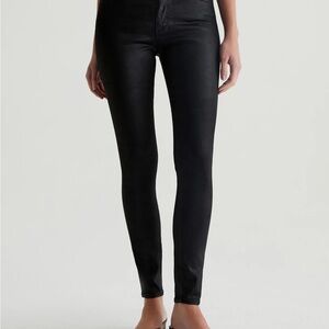 Farrah Skinny Ankle  Shiny Leatherette Denim